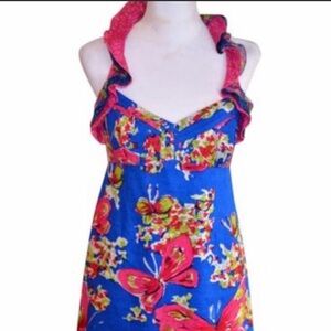 Nanette Lepore Blue Halter Dress